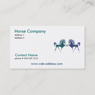 Tarjeta de visita de Horse Company