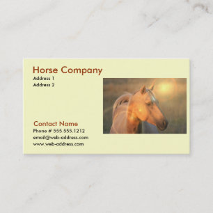 Tarjeta de visita de Horse Company