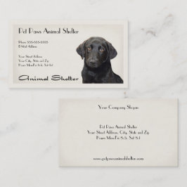 Tarjeta de visita de hospital de refugios para ani