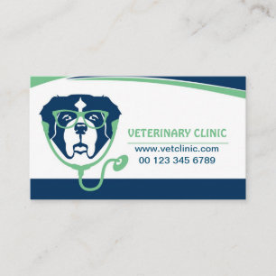 tarjeta de visita de hospital veterinario