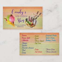 Tarjeta de visita de Ice Cream Shop