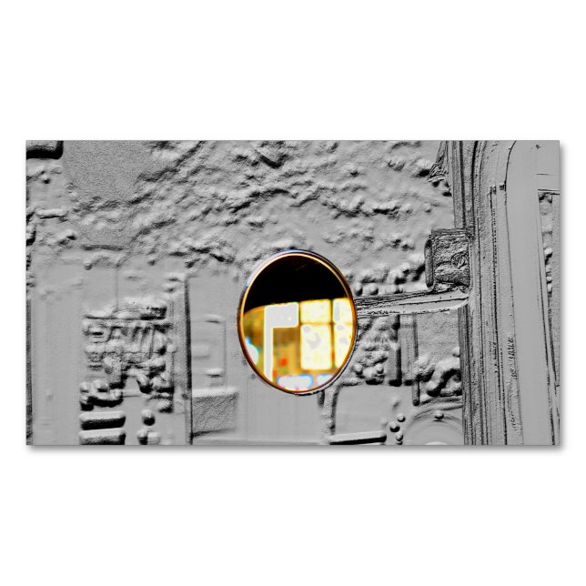 Tarjeta de visita de imán grabado en relieve del e (Anverso)