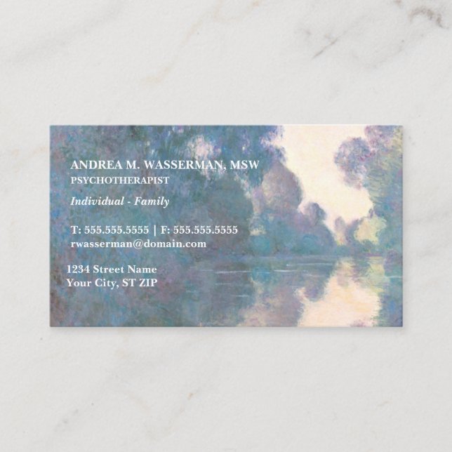 Tarjeta de visita de impresionista de arte terapeu (Anverso)