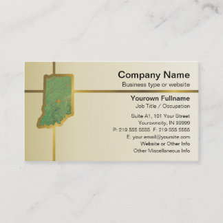 Tarjeta de visita de Indiana Map