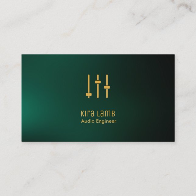 Tarjeta de visita de ingeniero de audio (Anverso)