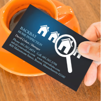 Tarjeta de visita de inspección residencial