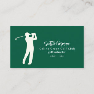 Tarjeta de visita de instructor de club de golf ve