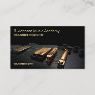 tarjeta de visita de instructor de música de guit