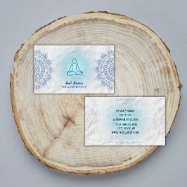Tarjeta de visita de instructor de yoga Chakra Man