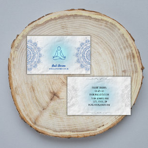 Tarjeta de visita de instructor de yoga Chakra Man