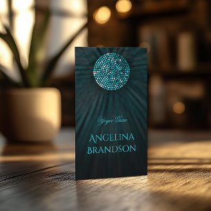 Tarjeta de visita de instructor de yoga Shimmering