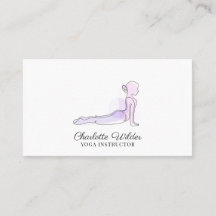 Tarjeta de visita de instructores de yoga