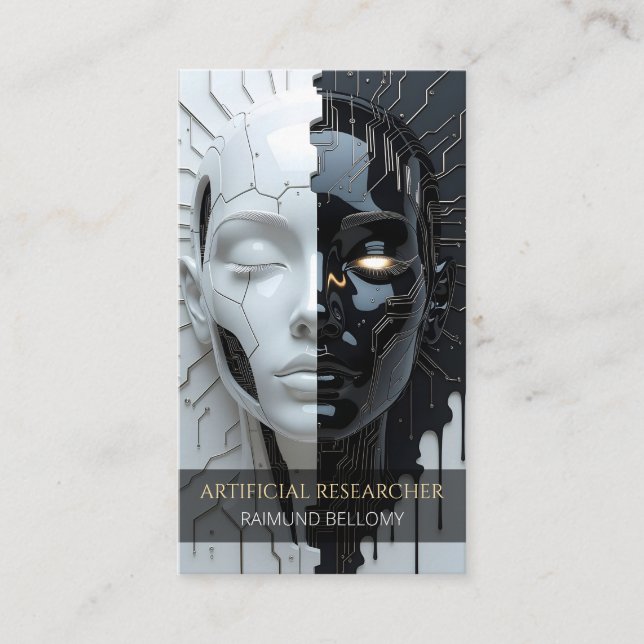 Tarjeta de visita de inteligencia artificial (Anverso)