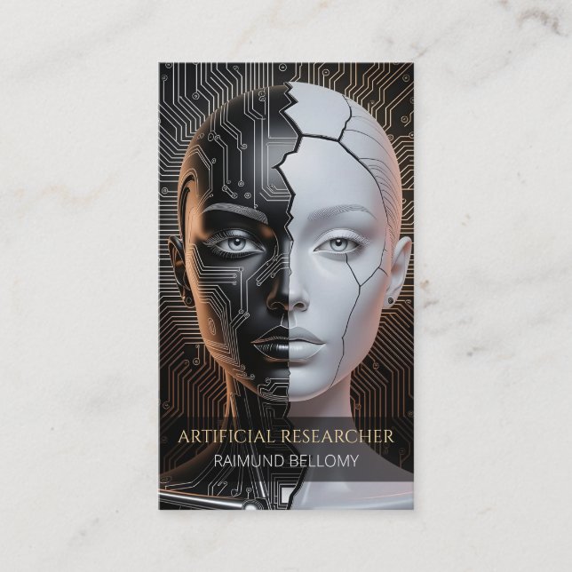 Tarjeta de visita de inteligencia artificial (Anverso)