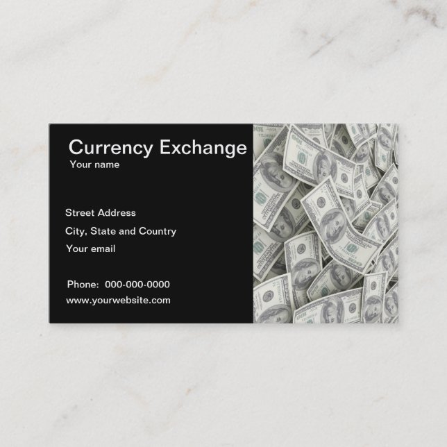 Tarjeta de visita de intercambio de moneda (Anverso)