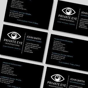 Tarjeta de visita de investigador privado Detect
