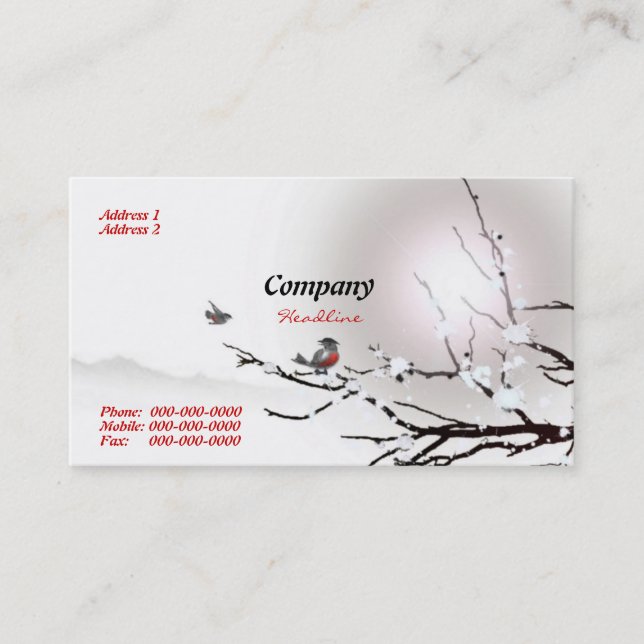 Tarjeta de visita de invierno (Anverso)