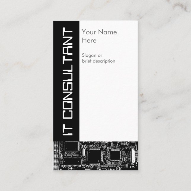 Tarjeta de visita de 'IT Consultant' para el circu (Anverso)