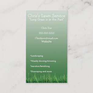 Tarjeta de visita de jardinería