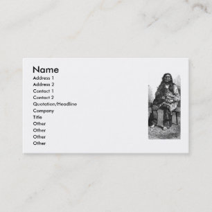 Tarjeta de visita de jefe indio