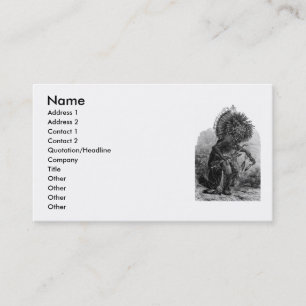 Tarjeta de visita de jefe indio