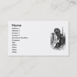 Tarjeta de visita de jefe indio
