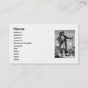 Tarjeta de visita de jefe indio estadounidense