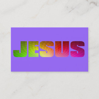 Tarjeta de visita de Jesús del arco iris