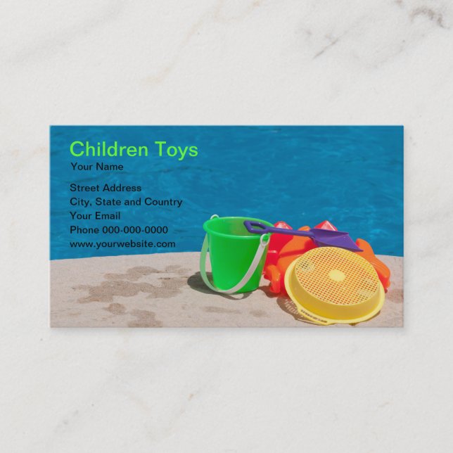 Tarjeta de visita de juguetes de los niños (Anverso)