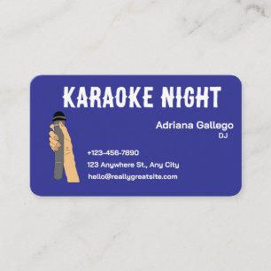 tarjeta de visita de karaoke dj (editable)