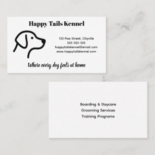 Tarjeta de visita de Kennel, Personalizable minima