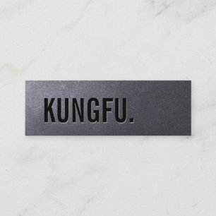 Tarjeta de visita de Kung Fu del negro de carbón