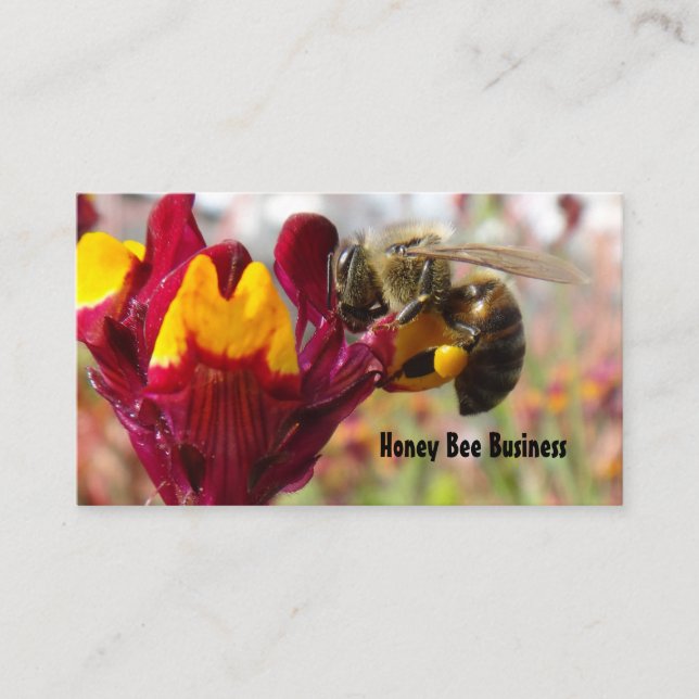 Tarjeta de visita de la abeja de la miel (Anverso)