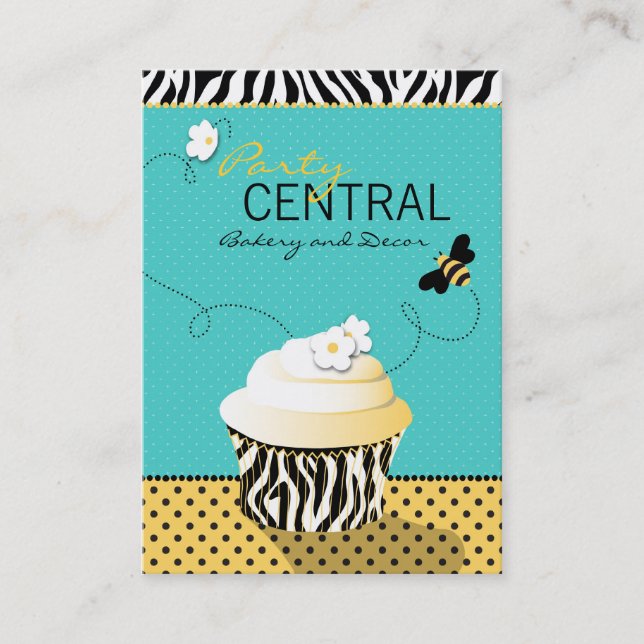 Tarjeta de visita de la abeja del cumpleaños B2 (Anverso)