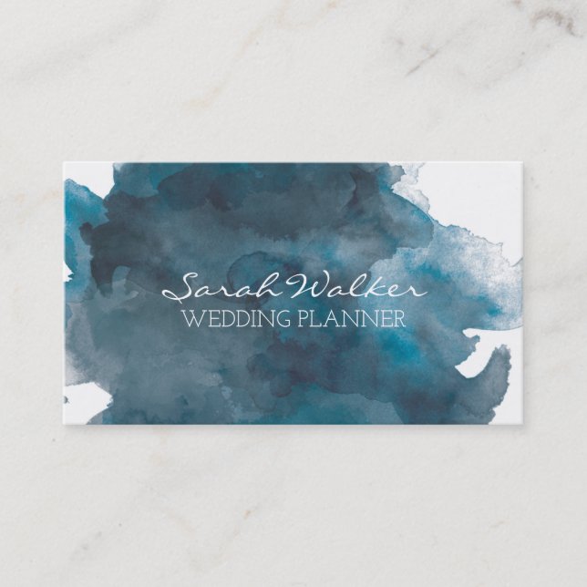 Tarjeta de visita de la acuarela de los azules (Anverso)