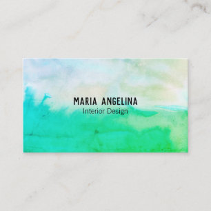 Tarjeta de visita de la acuarela del extracto del