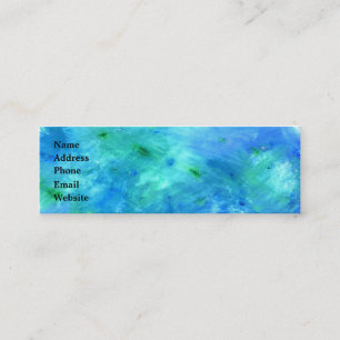 Tarjeta de visita de la acuarela del océano