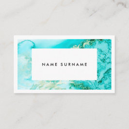 Tarjeta de visita de la acuarela del oro de la