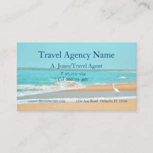 Tarjeta de visita de la agencia de viajes