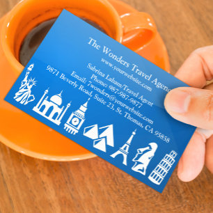 Tarjeta de visita de la agencia de viajes