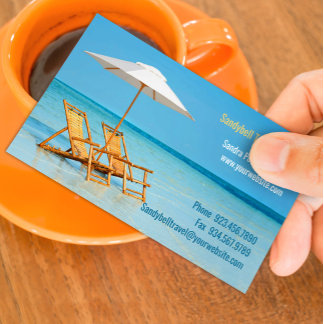 Tarjeta de visita de la agencia de viajes