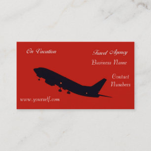 Tarjeta de visita de la agencia de viajes