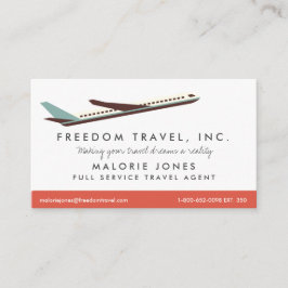 Tarjeta de visita de la agencia de viajes de la mu