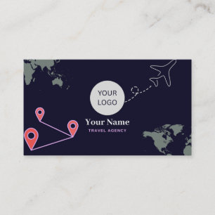 Tarjeta de visita de la agencia de viajes moderna