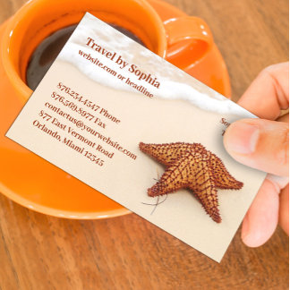 Tarjeta de visita de la agencia de viajes Starfish