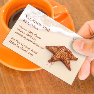 Tarjeta de visita de la agencia de viajes Starfish