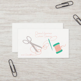 Tarjeta de visita de la aguja y del hilo