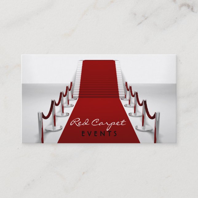 Tarjeta de visita de la alfombra roja (Anverso)