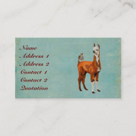 Tarjeta de visita de la ALPACA y del BÚHO