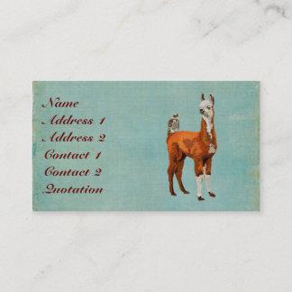Tarjeta de visita de la ALPACA y del BÚHO